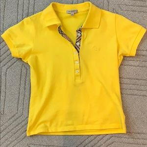 Authentic Burberry Yellow Small Polo (worn once)